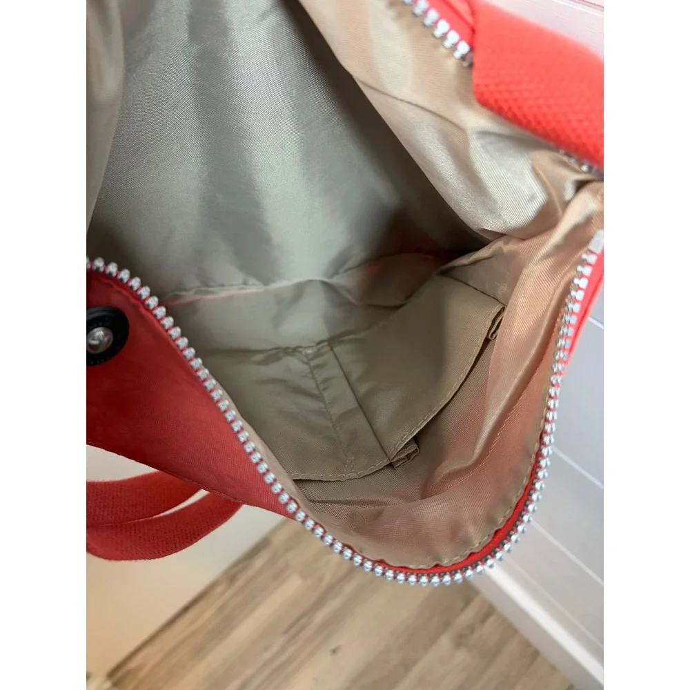 Kipling Alvar Crossbody Bag Coral Pink Nylon Multi-Pocket Travel Shoulder READ